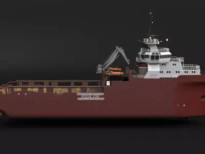 Anchor Handling Tug Supply Vessel 3D model