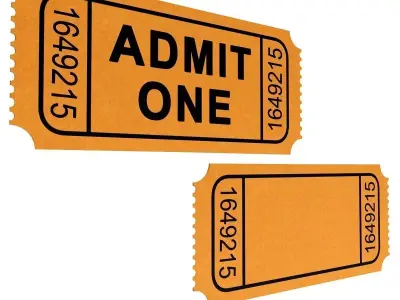 Movie Ticket  3D model