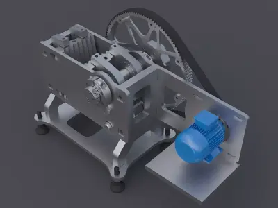 Stone crusher 3D model