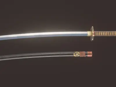 Katanas and Sayas Pack 4K 3D model