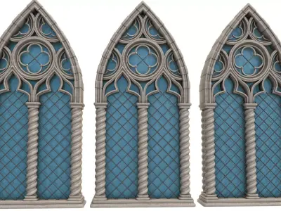 Gothic Window 3D model shop