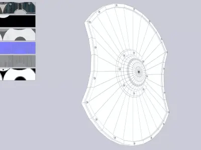 Viking shield Low-poly 3D model