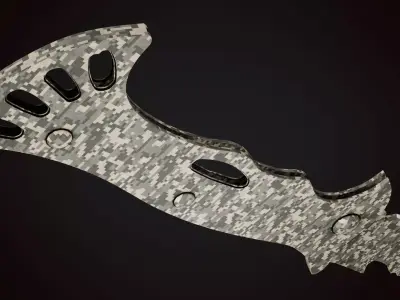 Knife 3 B Low-poly 3D model