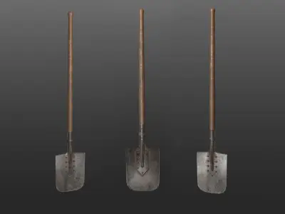Shovel Army Ammunition USSR WWII Low-poly 3D model