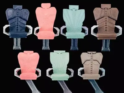 USS Bridge Control Center Console Chairs 3D print model