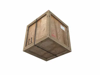 Old Wooden Cargo Crate 12PBR Low-poly 3D model