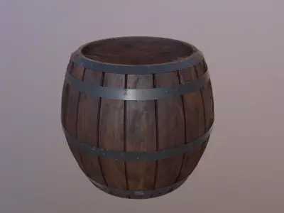 Old Barrel 3D model get