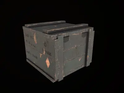 Army Crate 1 Low Poly Low-poly 3D model
