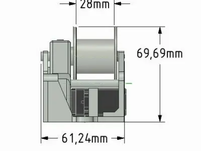 Anchor winch with free fall function Typ A  3D print model