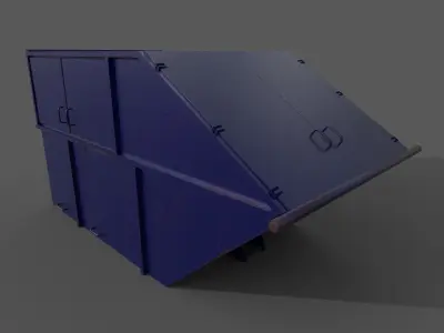 Garbage container 10m3 Low-poly 3D model