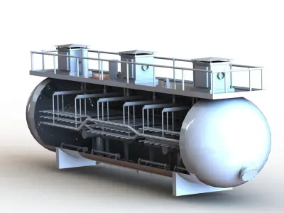 Oil And Gas Storage Tank API Based Design 3D model