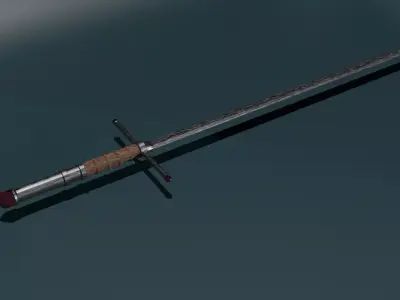 game ready low poly sword Free 3D model get