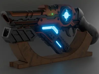 Sci-fi Gun 3D model 3