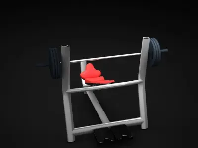 Bench Inclined 3D model