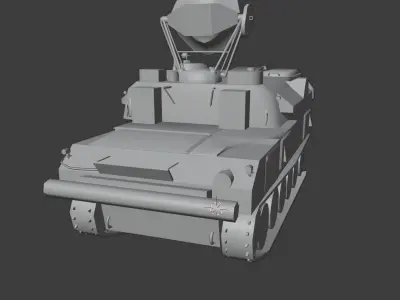 tank zsu 23 Low-poly 3D model