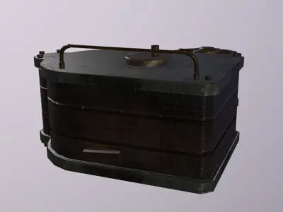 OilRig Machine Low-poly 3D model