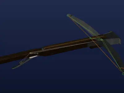 Simple Medieval CrossBow Low-poly 3D model
