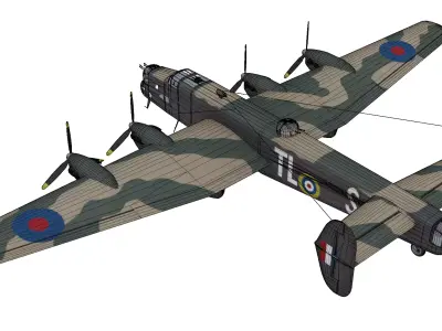 Handley Page Halifax Low-poly 3D model purchase