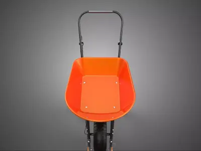 ERGONOMIC SUPPORT BAR PUSH TIP HANDLE ELECTRIC WHEELBARROW LOAD 3D model