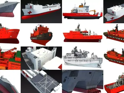 Ships Collection 3D Models 3D Model Pack