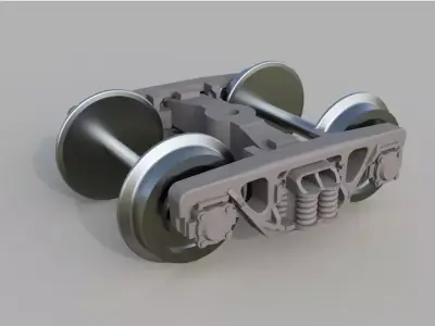 HO scale model of a train bogie Free 3D print model