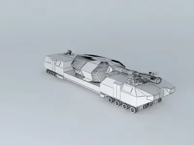 MPC Comet - Mobile Plasma Cannon on the conveyor Mamut Free 3D model