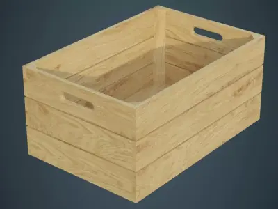 Crate 4A Low-poly 3D model