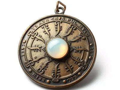 Mystic Bronze Amulet model pack Low-poly 3D model