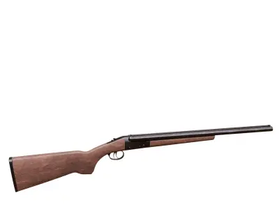 Double Barrel Shotgun  3D model