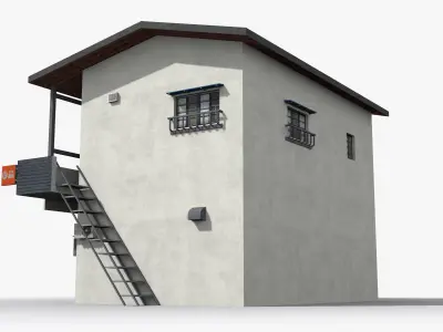 Japanese House x21 Low-poly 3D model