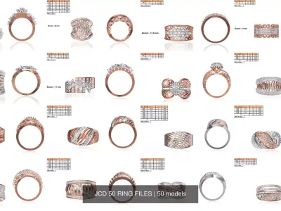 JCD 50 RING FILES 3D Model Pack