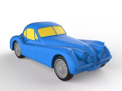 Jaguar 1953 Classic Car 3D print model