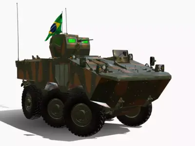 VBTP IVECO GUARANI 6X6 TORRE REMAN Low-poly 3D model