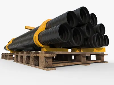 Warehouse Pipes 3D model