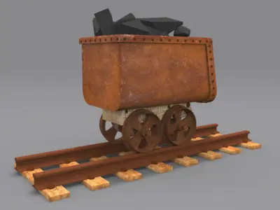Mine Trolley 3D model