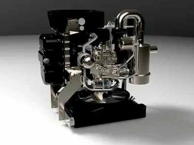 Diesel engine Free 3D model