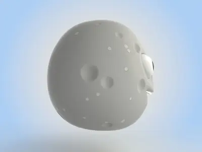 Cartoon Moon 3D model