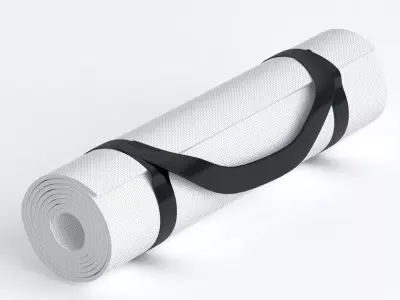 Yoga Mat White 3D model