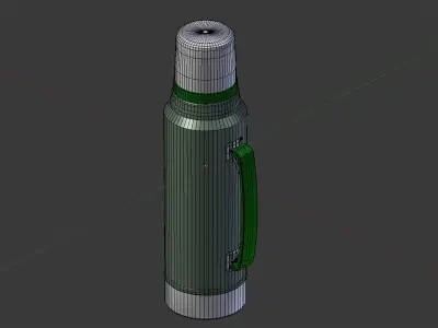 Vintage Thermos Low-poly 3D model