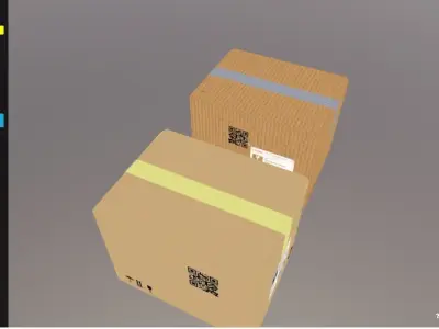 Boxes 400X300X300 Low-poly 3D model