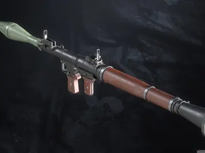 RPG-7 Grenade Launcher Low-poly 3D model purchase