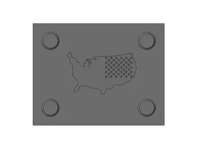 USA Map Tool Mould 3D model