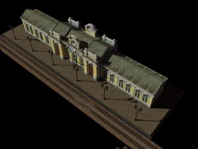 Russian Railway Station 3D model