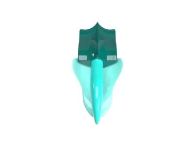 Submarine teal colored plastic handle Free 3D model