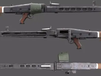 MG42 - German WW2 Weapon Low-poly 3D model