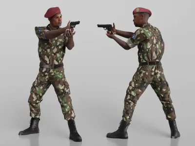  Somali Soldier with Gun 