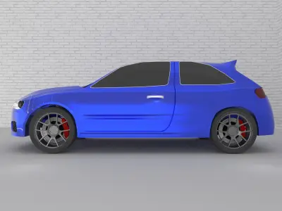 Audi A3 2013 Model Free low-poly 3D model