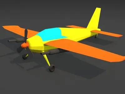 Low Poly Aircraft Pack Free low-poly 3D model