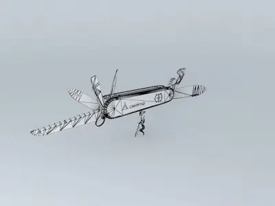 Swiss clasp knife 3D model