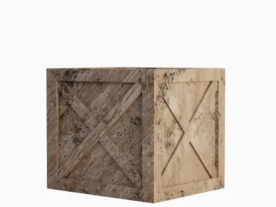 Wooden Box Crate 01 Low-poly 3D model